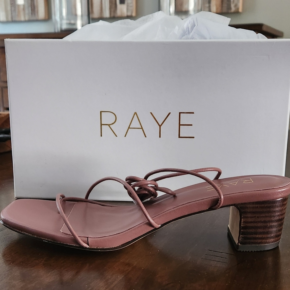 New Raye Talia ankle wrap sandal 7.5 Pink